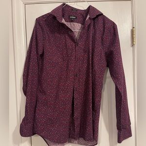 Men’s medium Express extra slim Fitted long sleeve dress shirt